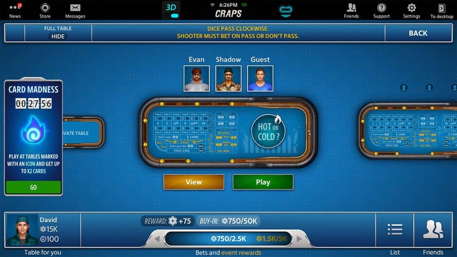 Скриншот 3 из Vegas Craps by Pokerist