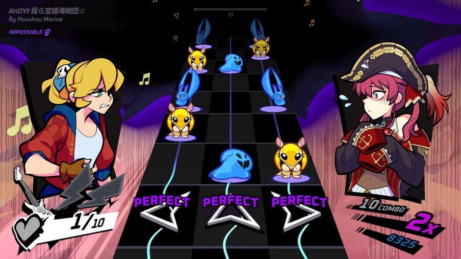 Скриншот 2 из Rift of the NecroDancer: hololive - "Ahoy!! Warera Takara Kane Kaizoku-dan☆"