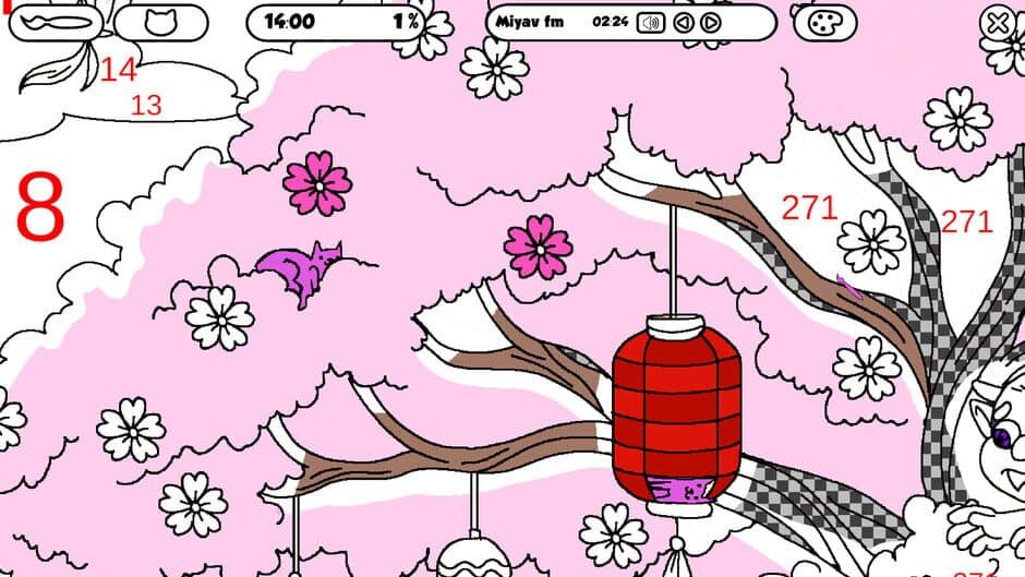 Скриншот 1 из 100 Cats Lost in Japan Find & Color
