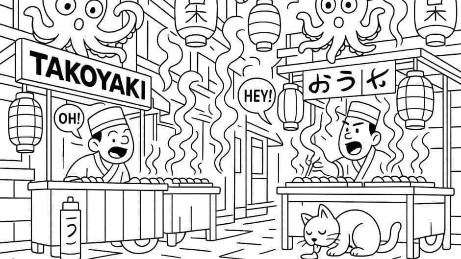 Скриншот 4 из 100 Cats Lost in Japan Find & Color