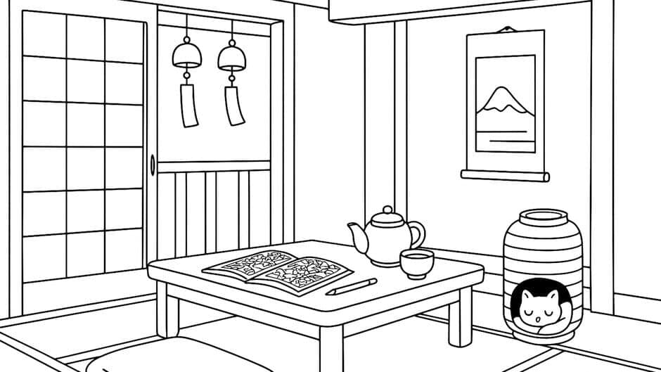 Скриншот 5 из 100 Cats Lost in Japan Find & Color
