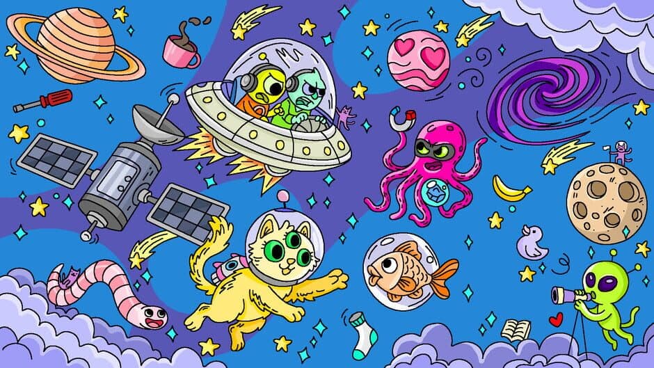 Скриншот 3 из 100 Cats Lost in Space Find & Color