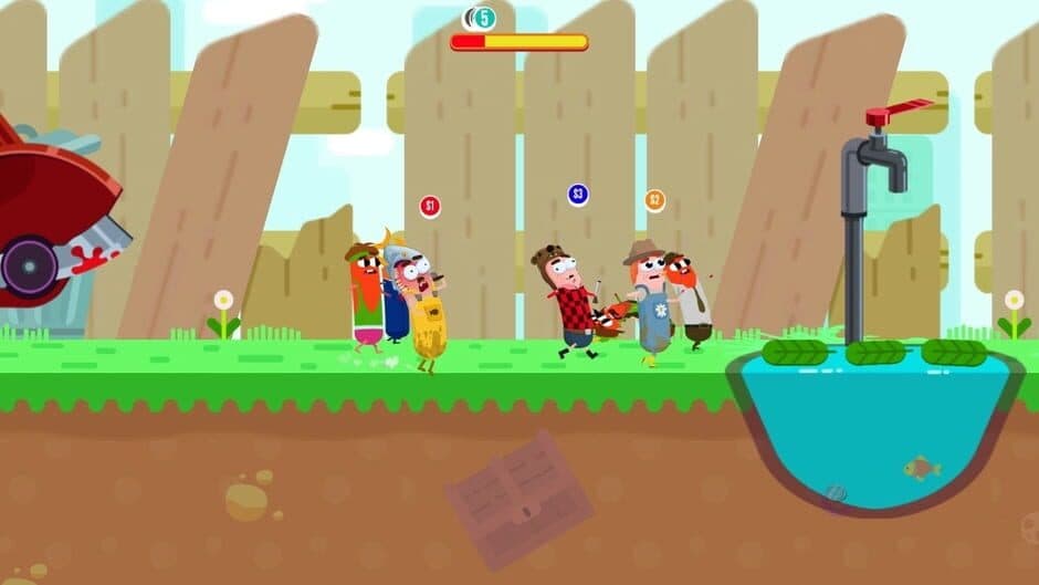 Скриншот 3 из Run Sausage Run!: Fish, Plant and Hunt