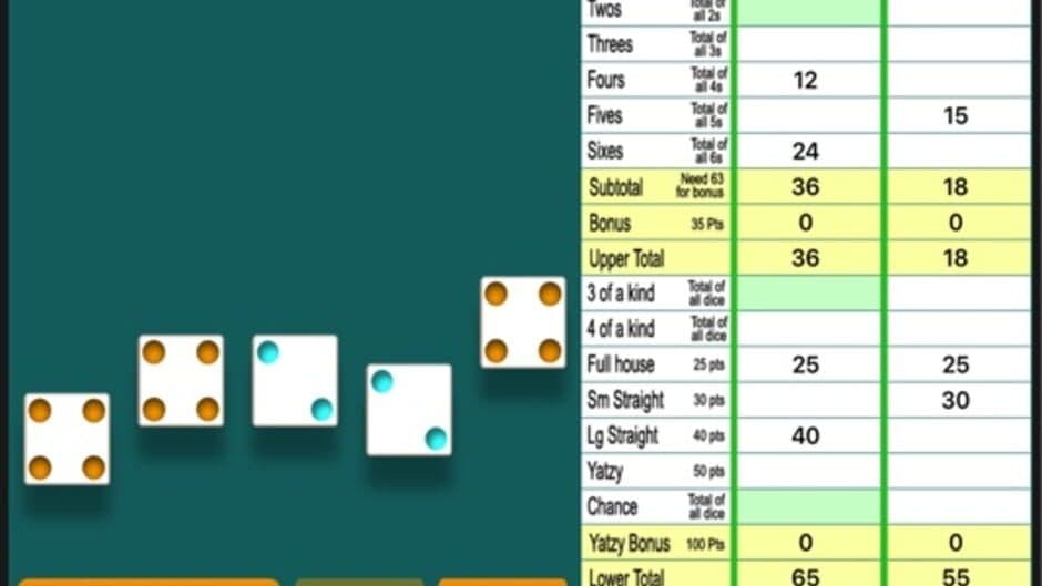 Скриншот 1 из Yatzy for iPad