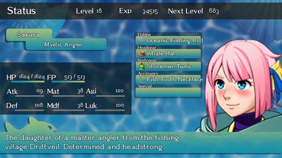 Скриншот 1 из Mystic Fishing: A Fantasy Fishing RPG
