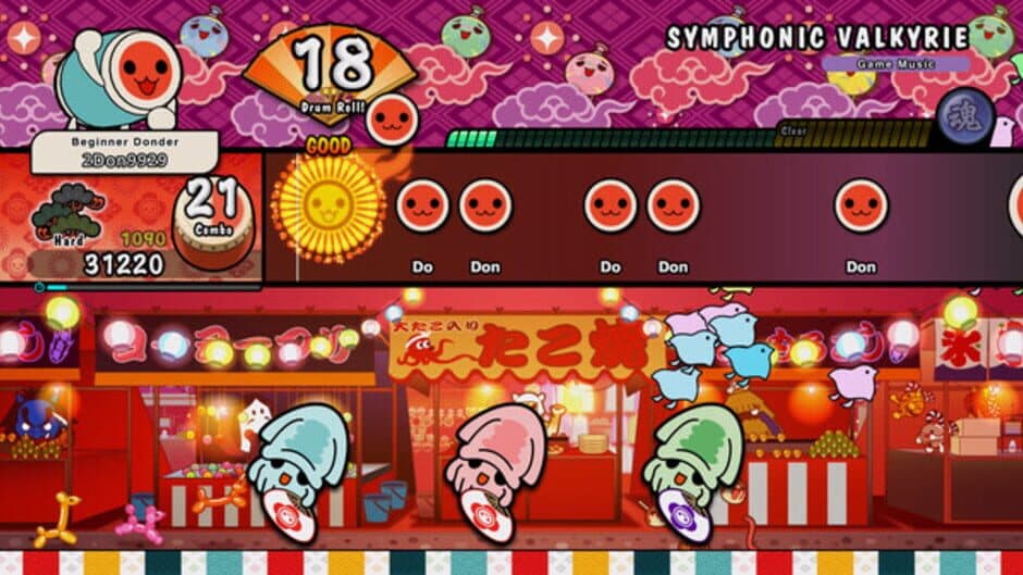 Скриншот 1 из Taiko no Tatsujin: Rhythm Festival - Namco Game Music Pack