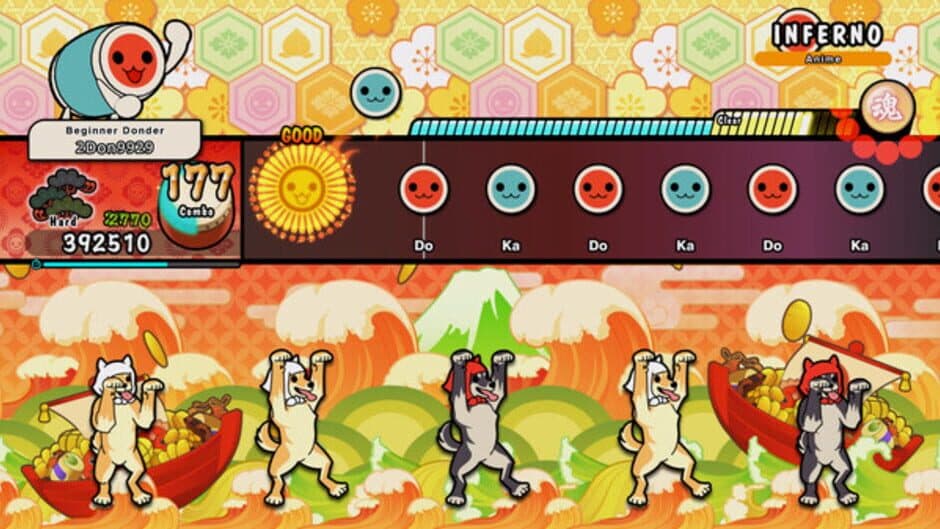 Скриншот 1 из Taiko no Tatsujin: Rhythm Festival - Anime Pack Vol. 2