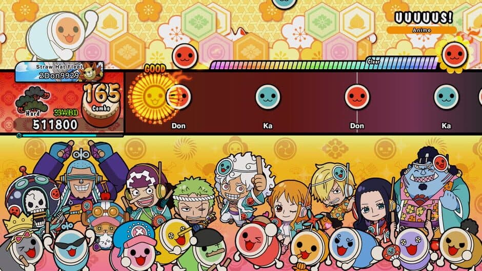 Скриншот 1 из Taiko no Tatsujin: Rhythm Festival - One Piece Anime 25th Anniversary Collab. Pack