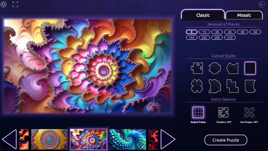 Скриншот 4 из Master of Pieces Jigsaw Puzzle: Mandalas and Fractals