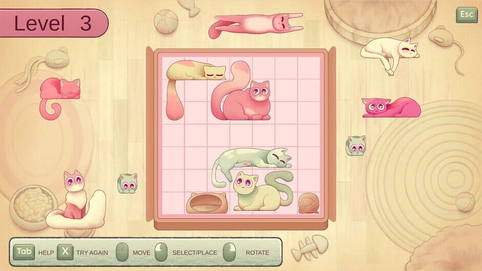 Скриншот 1 из Fit My Cat: Cat's Puzzle Pack 3