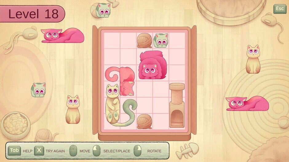Скриншот 1 из Fit My Cat: Cat's Puzzle Pack 1
