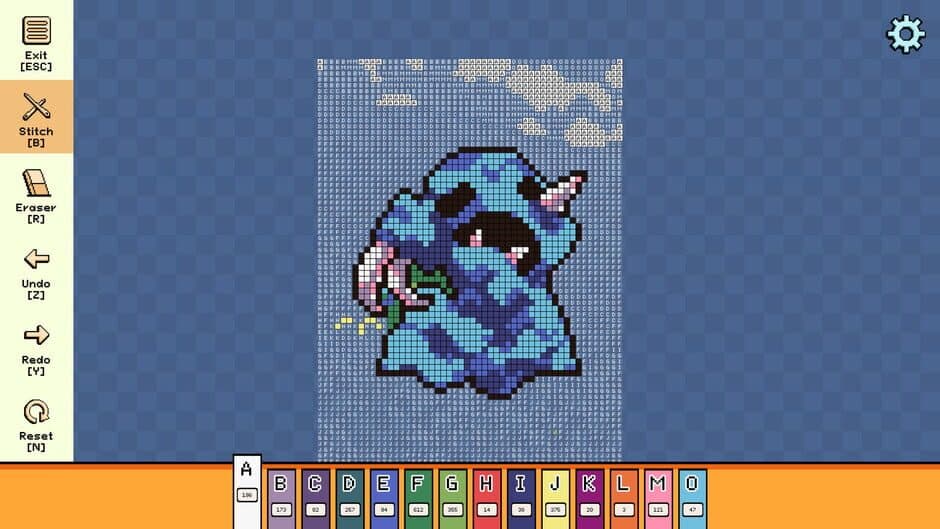 Скриншот 1 из Pixel Cross Stitch: Color by Number - Menacing Monsters Pack 3