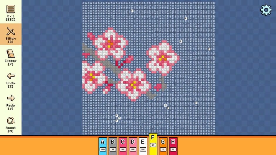 Скриншот 1 из Pixel Cross Stitch: Color by Number - Flowers and Butterflies Pack 3