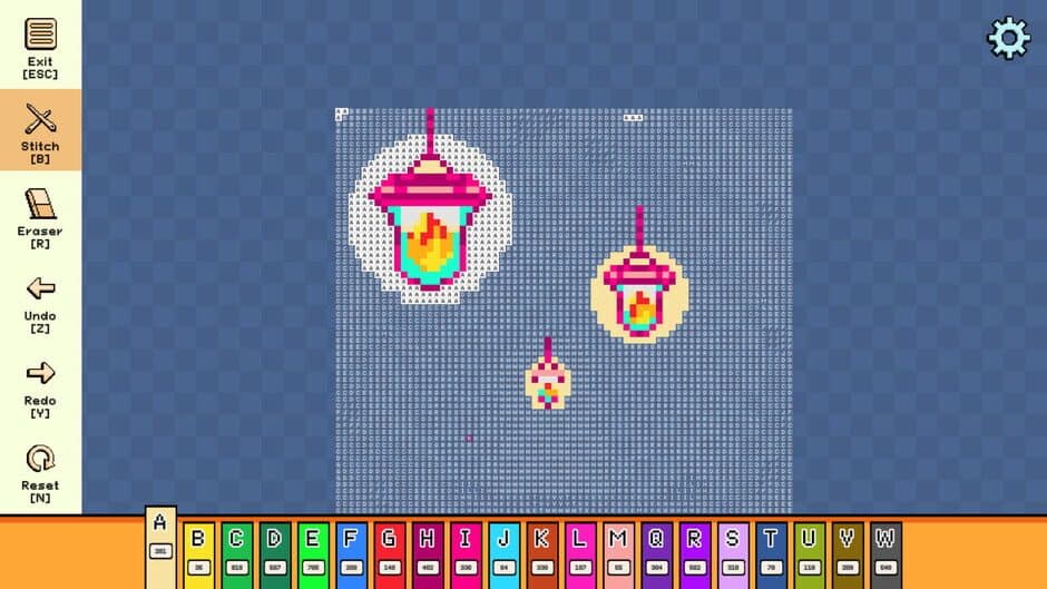 Скриншот 2 из Pixel Cross Stitch: Color by Number - Enchanted Worlds Pack 2