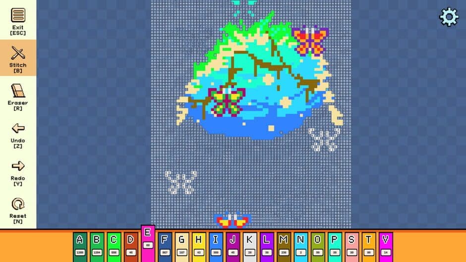 Скриншот 4 из Pixel Cross Stitch: Color by Number - Enchanted Worlds Pack 2