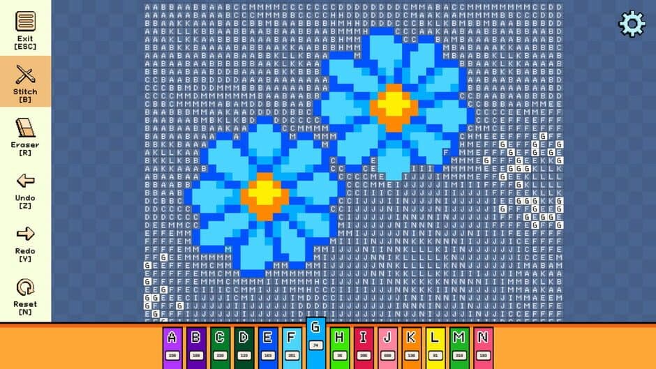 Скриншот 4 из Pixel Cross Stitch: Color by Number - Flowers and Butterflies Pack 3