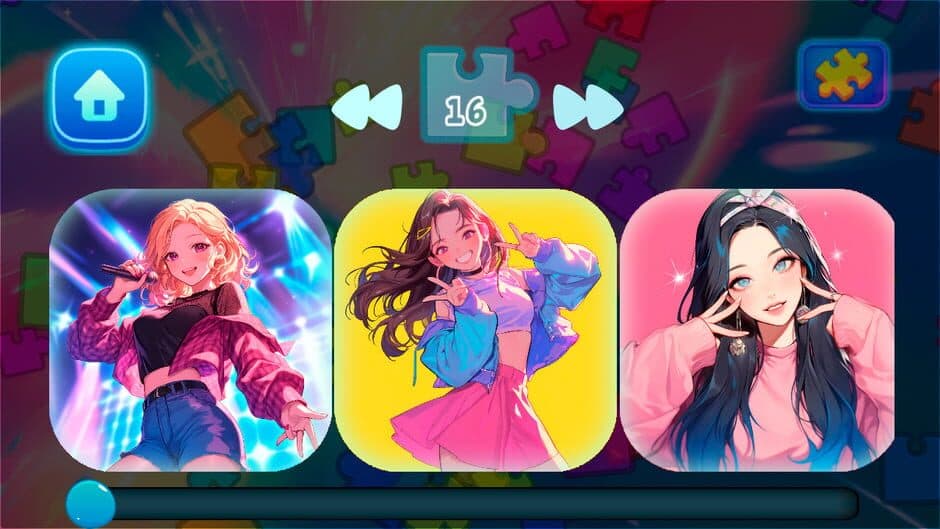 Скриншот 1 из K-Pop Puzzle Idols: Music Festival