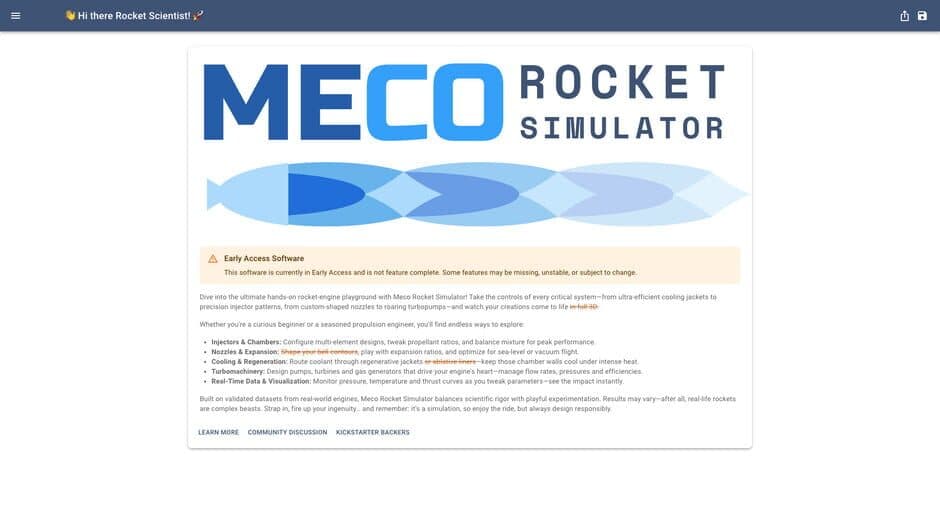 Скриншот 1 из Meco Rocket Simulator