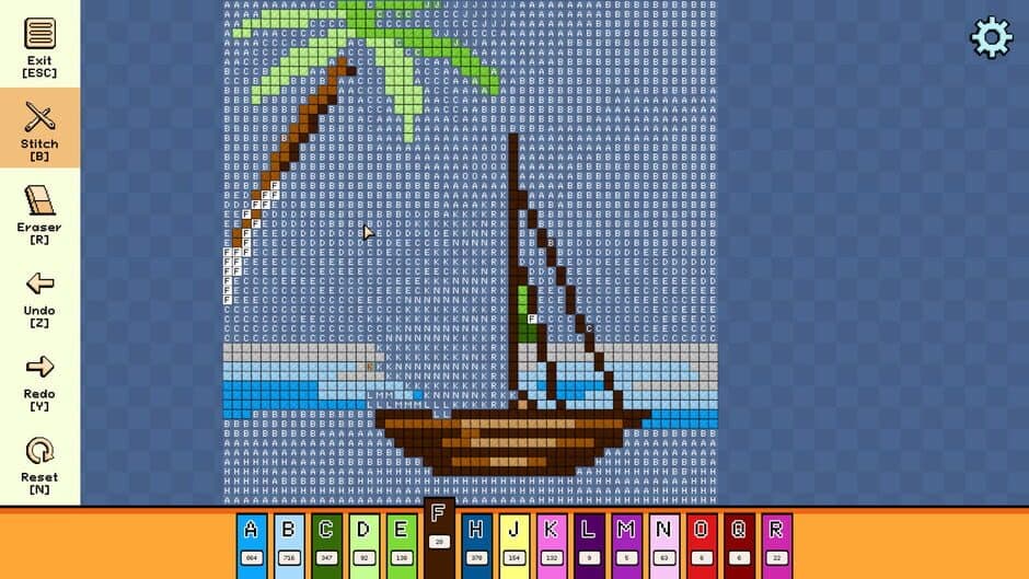 Скриншот 1 из Pixel Cross Stitch: Color by Number - Summer Pack 3