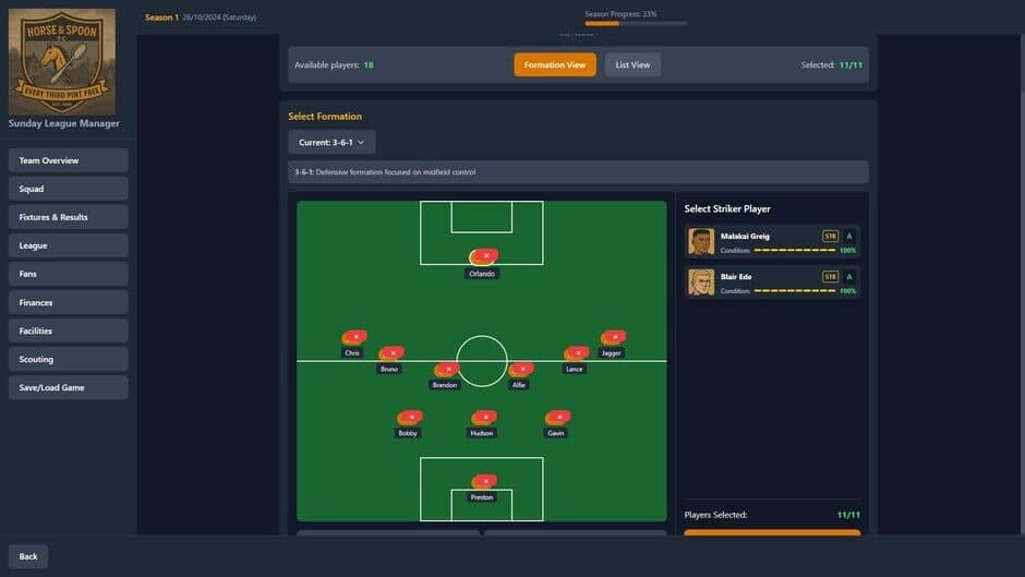 Скриншот 4 из Sunday League Manager: Horse & Spoon