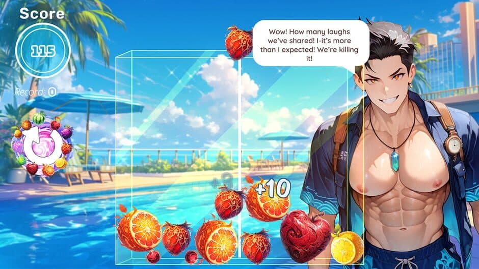 Скриншот 2 из Poolside Boys Kiss: Passion Fruits Hotel Dating Sim