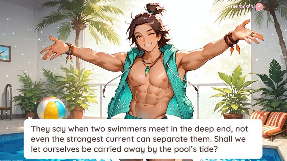 Скриншот 3 из Poolside Boys Kiss: Passion Fruits Hotel Dating Sim
