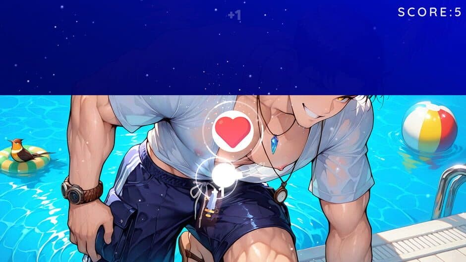 Скриншот 1 из Poolside Boys Kiss: Passion Fruits Hotel Dating Sim