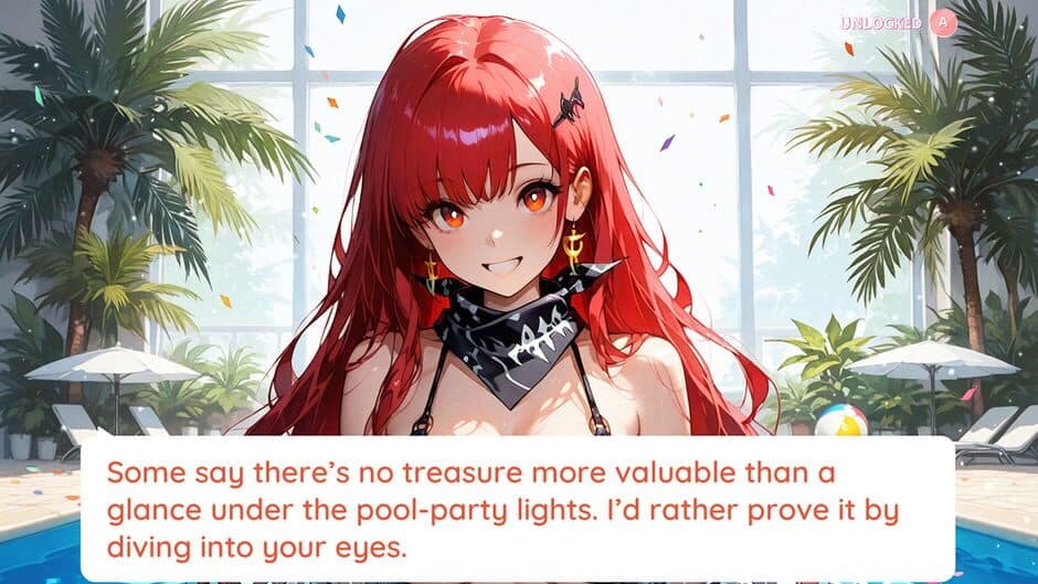 Скриншот 2 из Poolside Girls Kiss: Passion Fruits Hotel Dating Sim