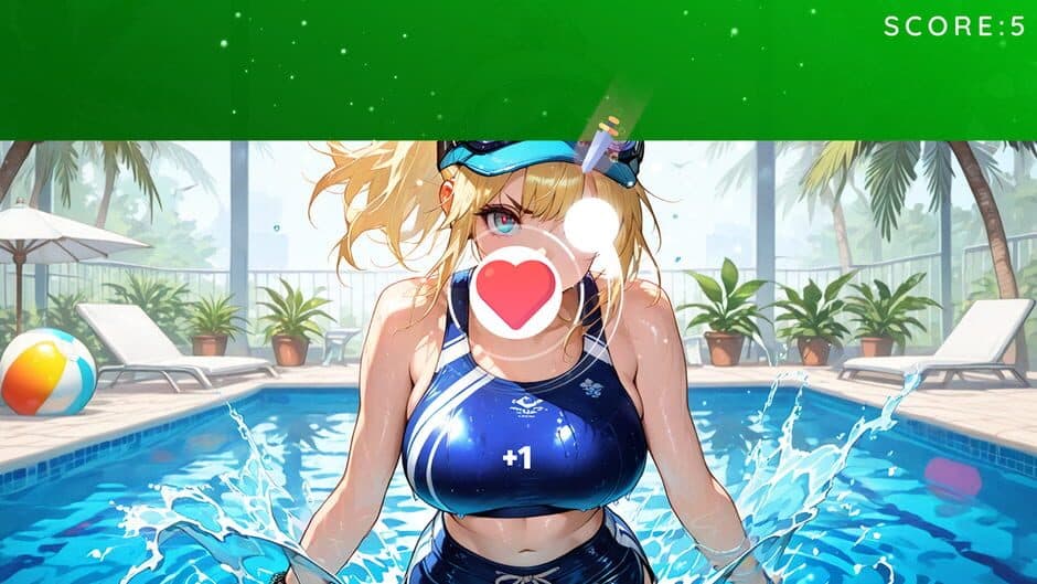 Скриншот 4 из Poolside Girls Kiss: Passion Fruits Hotel Dating Sim