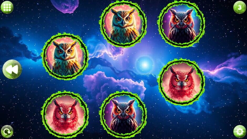 Скриншот 2 из Space Memory: Owls