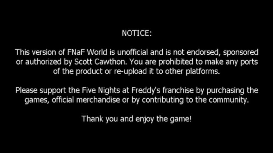 Скриншот 1 из FNaF World Redacted