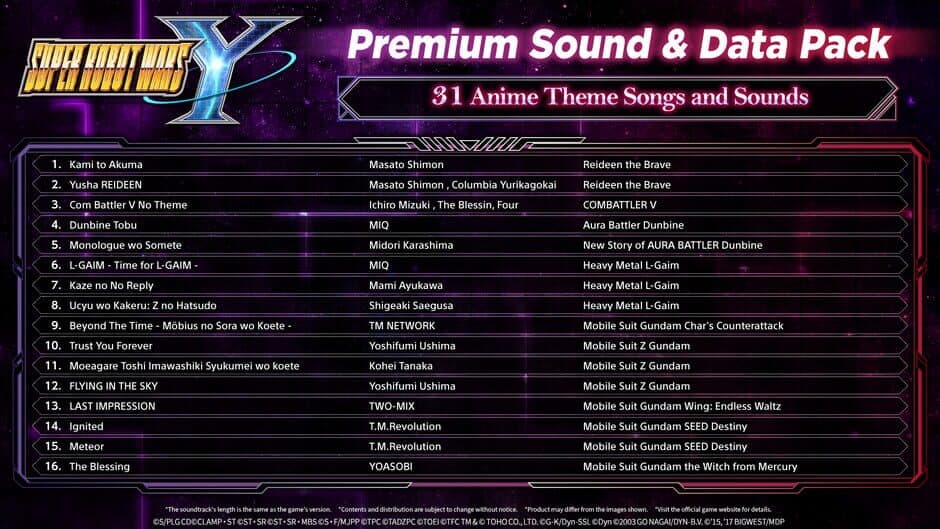 Скриншот 5 из Super Robot Wars Y: Premium Sound & Data Pack