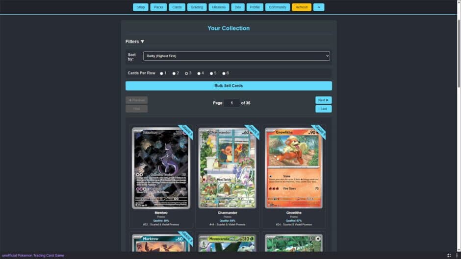 Скриншот 3 из Unofficial Pokemon Trading Card Game