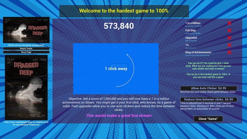 Скриншот 1 из 1 in a Million: A Game of Odds