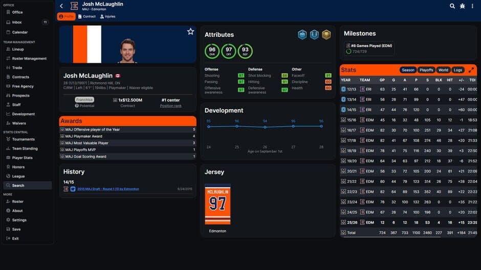 Скриншот 1 из Hockey Legacy Manager 26