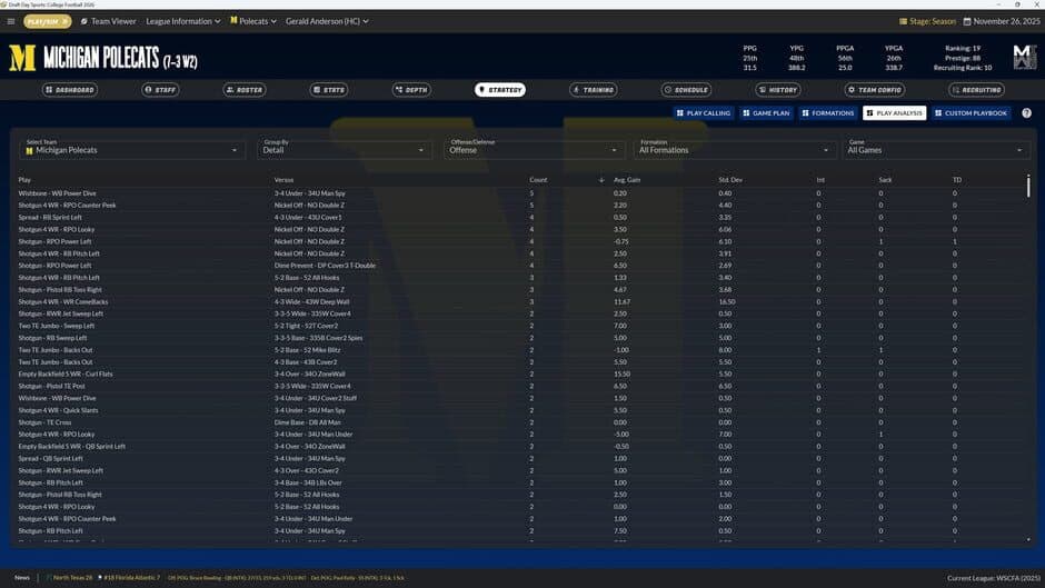 Скриншот 10 из Draft Day Sports: College Football 2026
