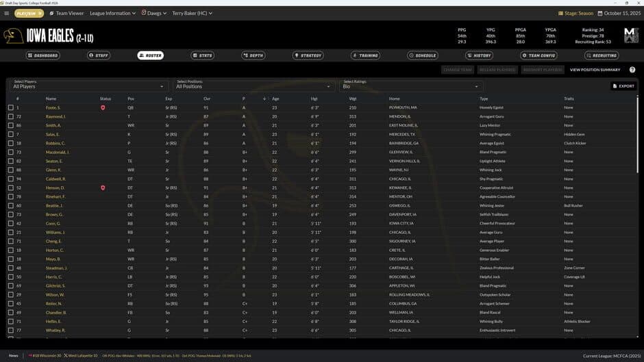 Скриншот 1 из Draft Day Sports: College Football 2026
