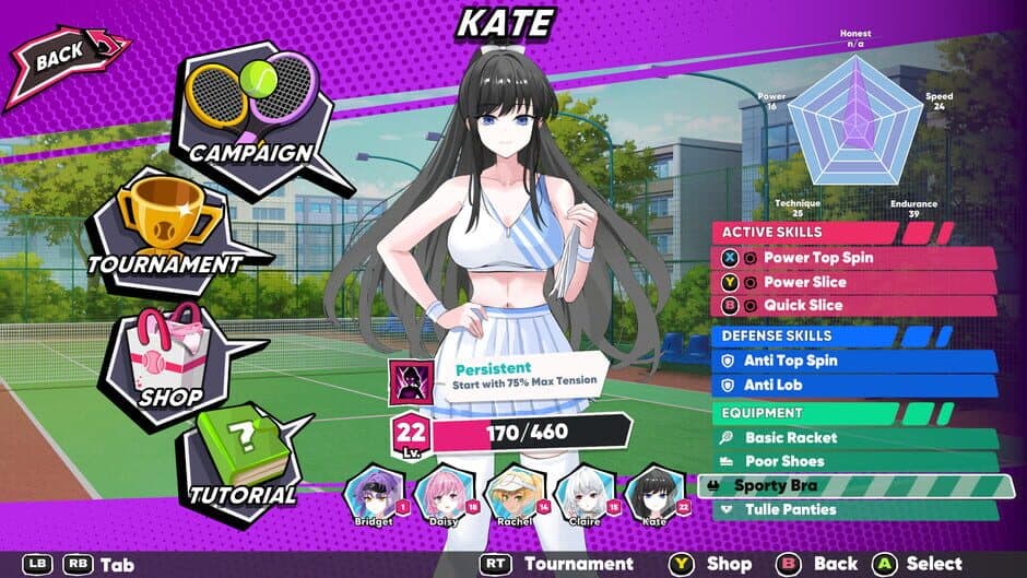 Скриншот 1 из Academy Love Saga: Tennis Angels EX