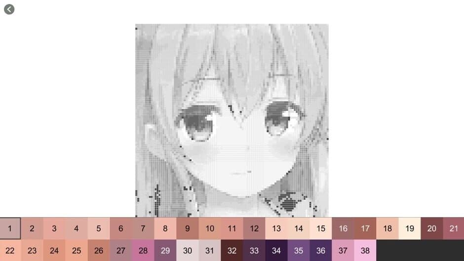 Скриншот 4 из Anime Manga Style Girl: Color By Number Pixel Art Coloring
