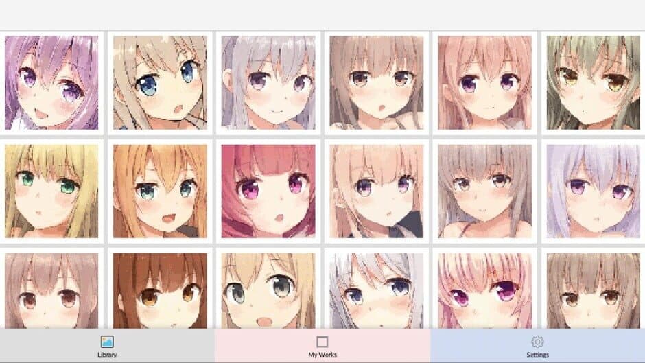 Скриншот 3 из Anime Manga Style Girl: Color By Number Pixel Art Coloring