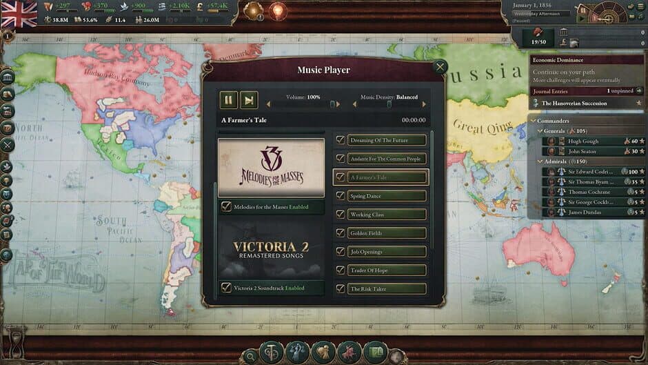Скриншот 2 из Victoria 3: Melodies for the Masses Music Pack