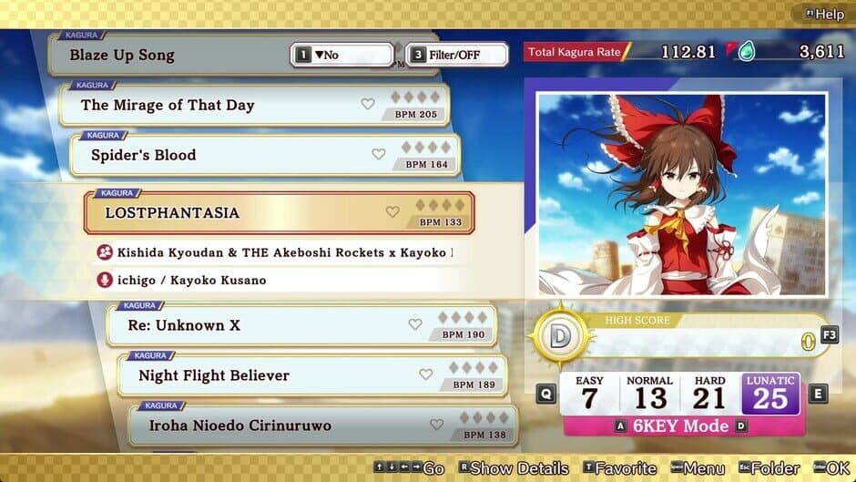 Скриншот 1 из Touhou Danmaku Kagura: Phantasia Lost - Extra Song Pack 11
