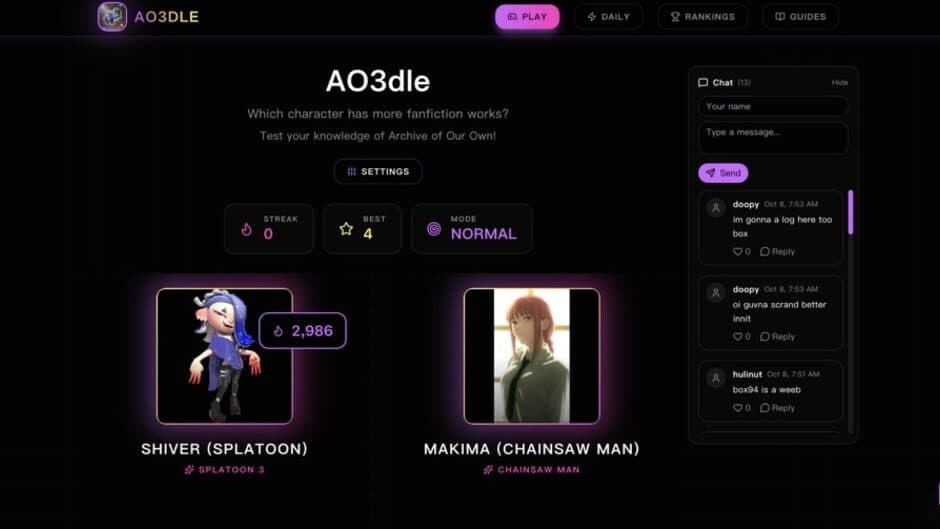 Скриншот 1 из AO3dle