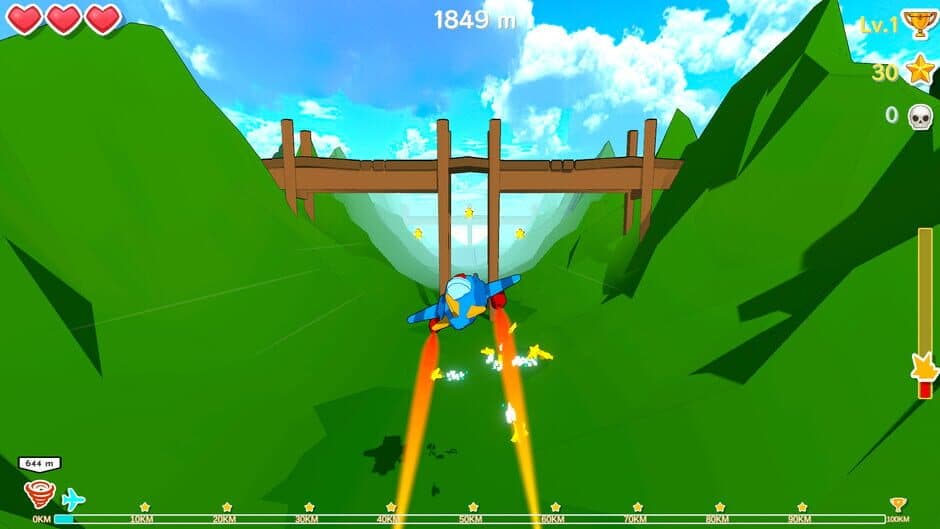Скриншот 4 из Fly Over! 100KM! Mountains!