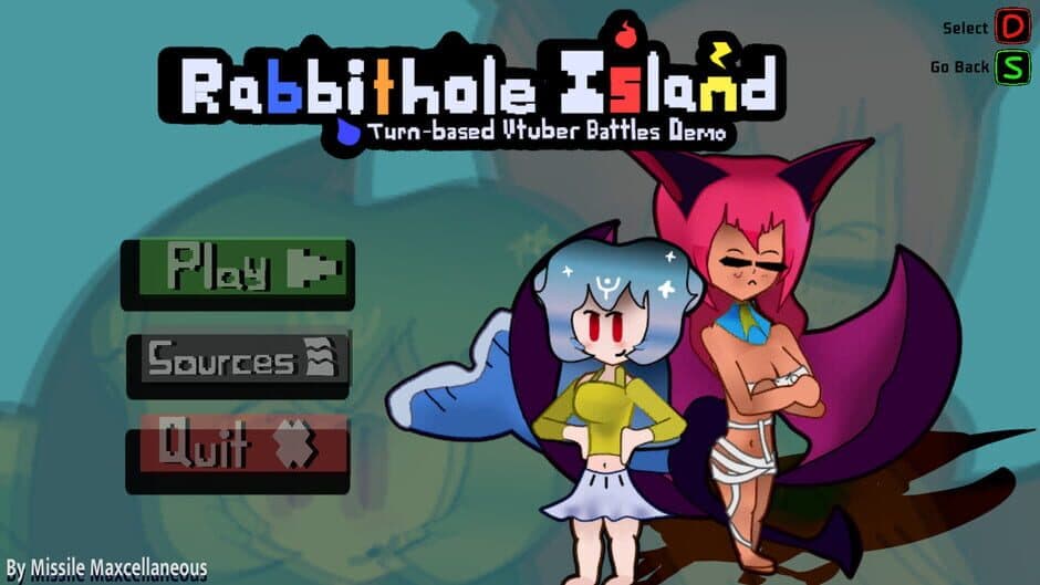 Скриншот 1 из RabbitHole Island: Turn-based Vtuber Battles