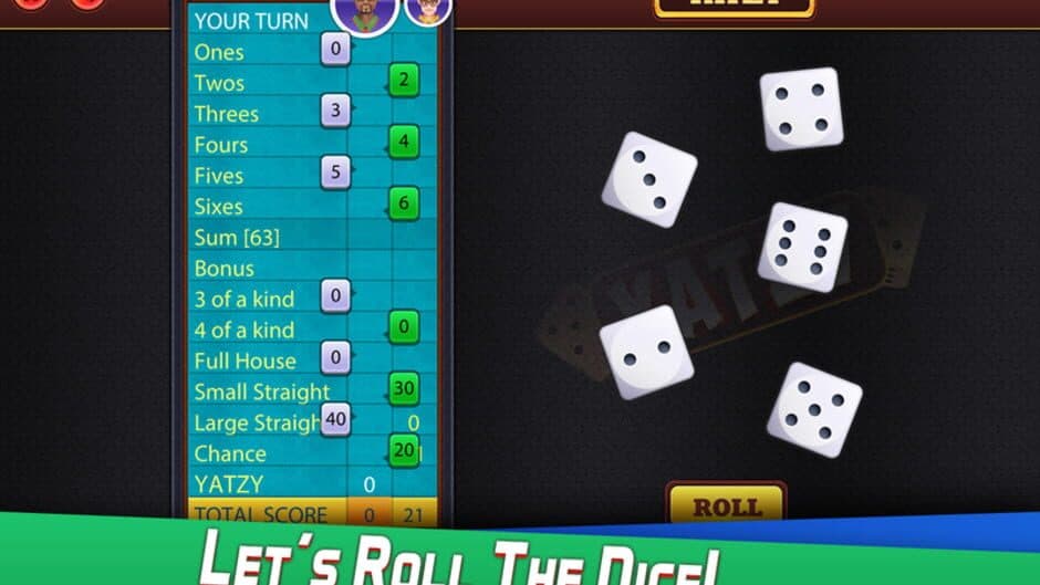 Скриншот 4 из Yatzy: Classic Dice Game