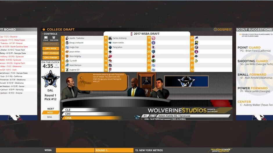 Скриншот 1 из Draft Day Sports: Pro Basketball 2017