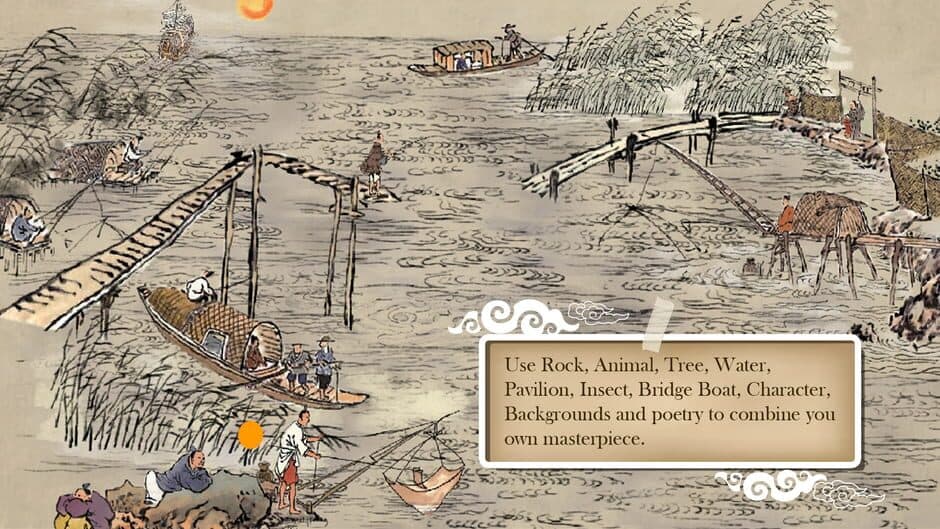 Скриншот 5 из Chinese Ink Painting Puzzle & Creator