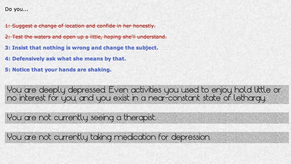 Скриншот 3 из Depression Quest