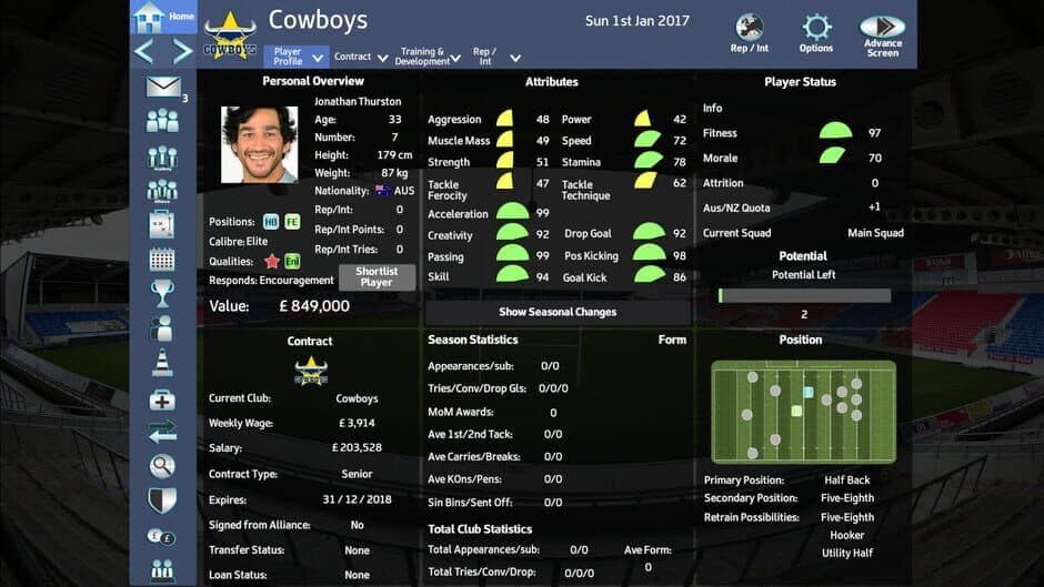 Скриншот 2 из Rugby League Team Manager 2018